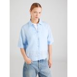 s.Oliver - Blouse - Lichtblauw - Klassieke Blouse - Halve Mouw