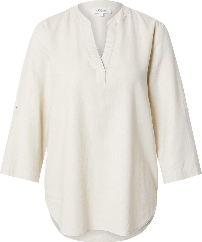 s.Oliver - Blouse - Lichtbeige - Blouseshirt - Driekwart Mouw