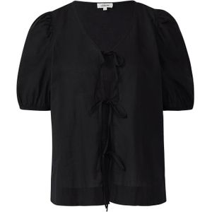 s.Oliver - Blouseshirt - Zwart - Katoen - Normale Pasvorm
