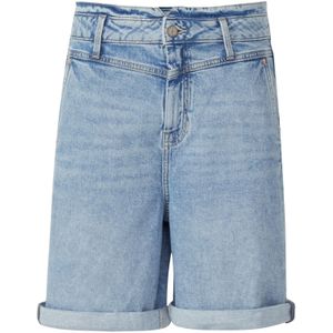 Bermuda - Jeans - Hoog Taille - Relaxed Fit - Blauw - Katoen