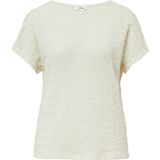 s.Oliver - Shirt - Crème - T-shirt - Losse Pasvorm - Kwartmouw