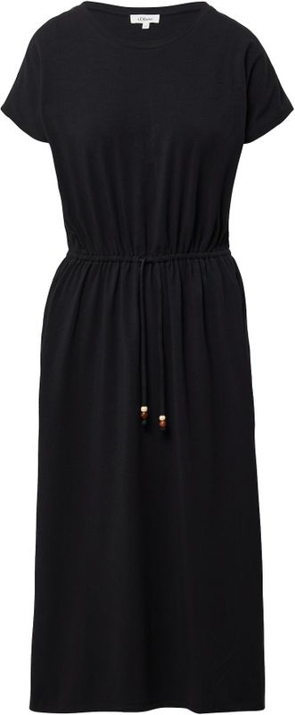 s.Oliver - Jurk - Zwart - Jersey - 3/4 Lengte