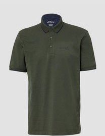 s.Oliver - Regular Polo - Donkergroen - Katoen