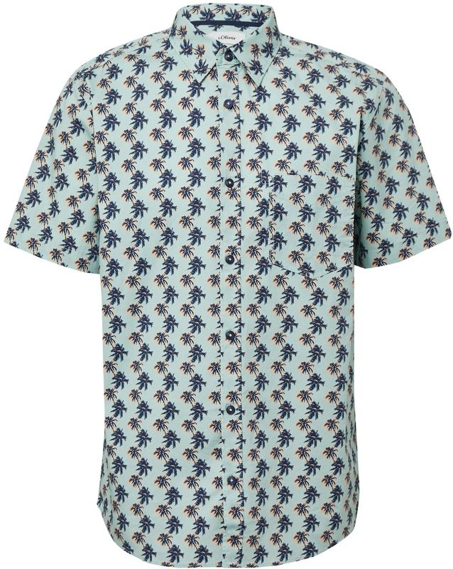 s.Oliver - Hemd - Regular-fit - Kent-kraag - All-over print