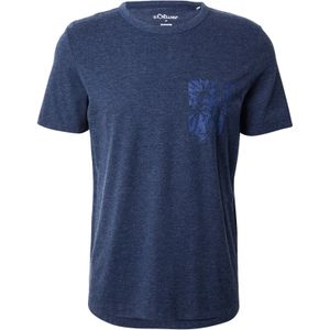 T-shirt - Blauw - Katoenmix - Met Illustratie