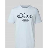 s.Oliver - T-shirt - Blauw - Katoen - Korte Mouwen
