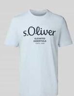 s.Oliver - T-shirt - Blauw - Katoen - Korte Mouwen