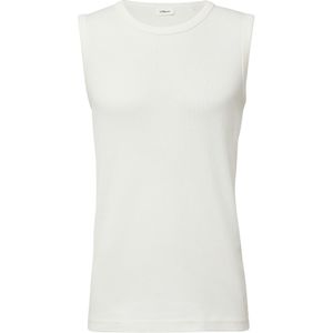 s.Oliver Jersey tanktop met geribbelde structuur, wolwit, M