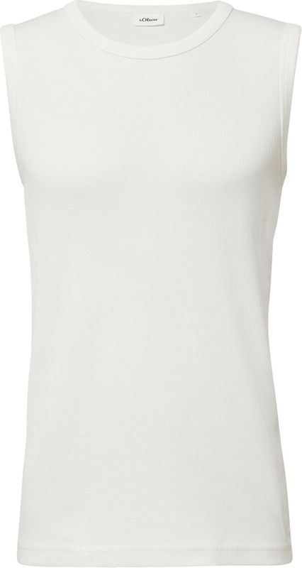 s.Oliver - T-shirt - Wit - Regular Fit - Mouwloos
