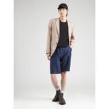 s.Oliver - Bermuda Short - Donkerblauw - Linnen - Relaxte Pasvorm