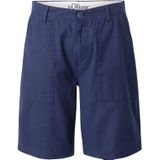 s.Oliver - Bermuda Short - Donkerblauw - Linnen - Relaxte Pasvorm