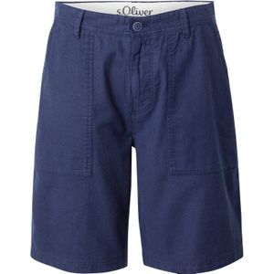 s.Oliver - Bermuda Short - Donkerblauw - Linnen - Relaxte Pasvorm