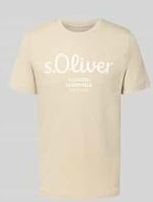s.Oliver - T-shirt - Beige - 100% Katoen