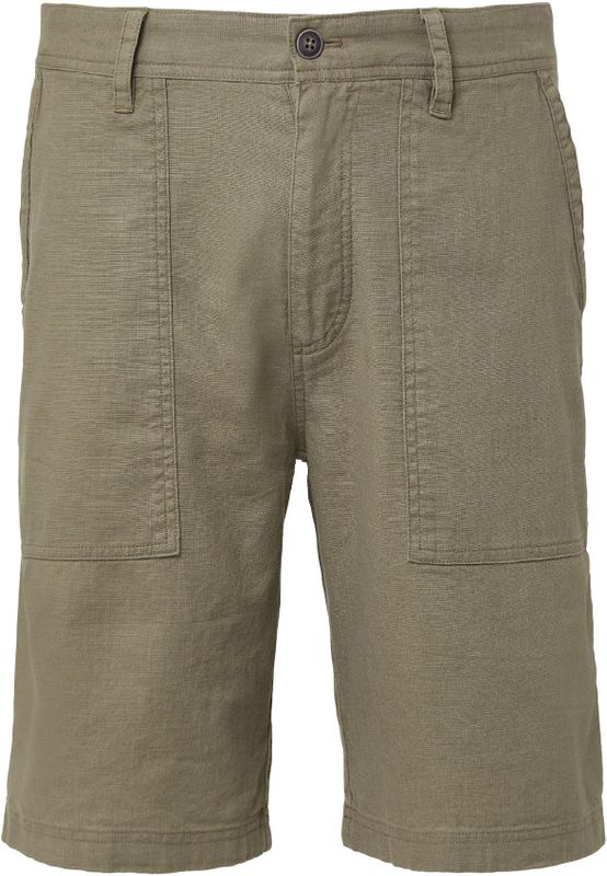 s.Oliver - Bermuda Short - Donkergroen - Linnen