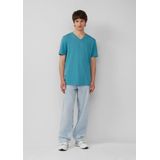 T-shirt - Jersey - Katoen - V-hals - Normale Pasvorm