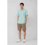 s.Oliver Big Size - Polo - Turquoise - 100% Katoen