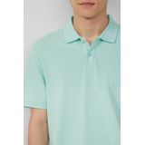 s.Oliver Big Size - Polo - Turquoise - 100% Katoen