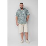 Shirt - Gedessineerd Overhemd - Lange Mouwen - Katoenen Stretchstof