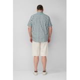 Shirt - Gedessineerd Overhemd - Lange Mouwen - Katoenen Stretchstof