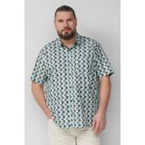 Shirt - Gedessineerd Overhemd - Lange Mouwen - Katoenen Stretchstof