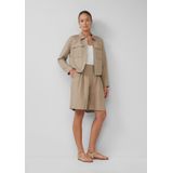 s.Oliver - BLACK LABEL - Bermuda - Dark Taupe - Linnenmix