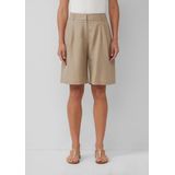 s.Oliver - BLACK LABEL - Bermuda - Dark Taupe - Linnenmix