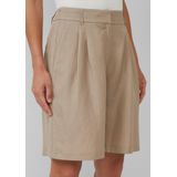 s.Oliver - BLACK LABEL - Bermuda - Dark Taupe - Linnenmix