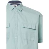 s.Oliver - Hemd - Korte Mouwen - Normale Pasvorm - Subtiele Structuurstrepen