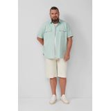 s.Oliver - Hemd - Korte Mouwen - Normale Pasvorm - Subtiele Structuurstrepen