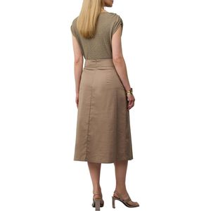 s.Oliver BLACK LABEL - Midi Rok - Katoen - Knoopsluiting - Middellange Lengte