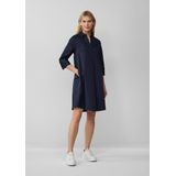 Blousejurk - Effen - Katoen - Knielengte - Driekwart Mouw