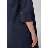 Blousejurk - Effen - Katoen - Knielengte - Driekwart Mouw