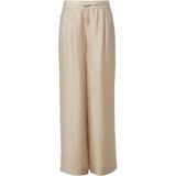 Broek - Pantalons - Luxe Linnenmix - Hoge Taille - Extra Wijde Pijpen