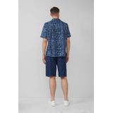 s.Oliver - Hemd - Korte Mouwen - Resort Pasvorm - Zomerse All-over Dessin