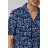 s.Oliver - Hemd - Korte Mouwen - Resort Pasvorm - Zomerse All-over Dessin