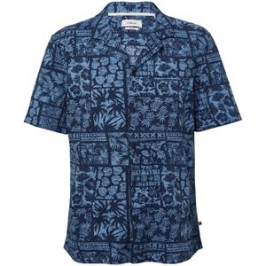 s.Oliver - Hemd - Korte Mouwen - Resort Pasvorm - Zomerse All-over Dessin