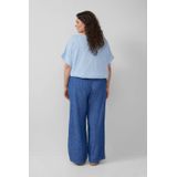 T-shirt - Multicolor - Jersey Stofmix met Linnen