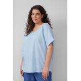 T-shirt - Multicolor - Jersey Stofmix met Linnen