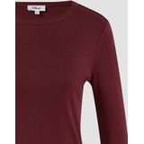 Longsleeve - 100% Katoen - Dames - Slim Fit - Ribstructuur