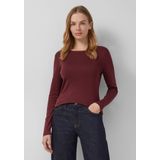 Longsleeve - 100% Katoen - Dames - Slim Fit - Ribstructuur