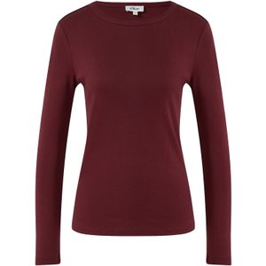 Longsleeve - 100% Katoen - Dames - Slim Fit - Ribstructuur