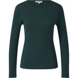 T-shirt - Longsleeve - Dames - 100% Katoen - Slim Fit - Ribstructuur