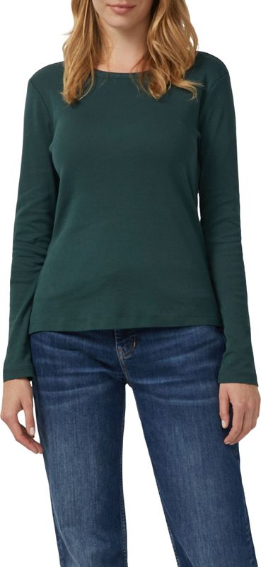 T-shirt - Longsleeve - Dames - 100% Katoen - Slim Fit - Ribstructuur