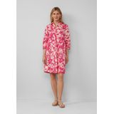 A-lijn Jurk - Korte Poplin Jurk - 3/4 Mouwen - Normale Pasvorm