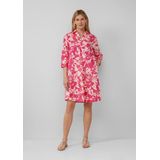 A-lijn Jurk - Korte Poplin Jurk - 3/4 Mouwen - Normale Pasvorm