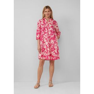 A-lijn Jurk - Korte Poplin Jurk - 3/4 Mouwen - Normale Pasvorm