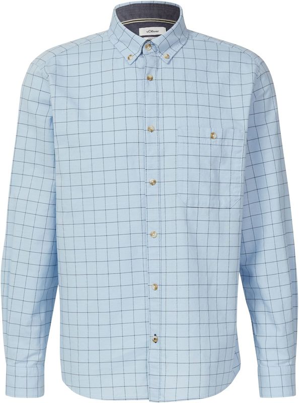 s.Oliver - Hemd - Geruit - Zacht Katoen - Normale Pasvorm