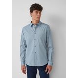 Shirt - Popeline - Zacht - Slanke Pasvorm - Kent Kraag - Casual