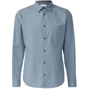 Shirt - Popeline - Zacht - Slanke Pasvorm - Kent Kraag - Casual
