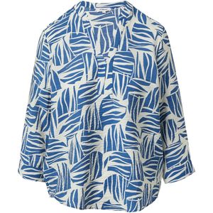 Blouse - All-over Print - Viscosemix - 3/4 Mouwen - Ronde of V-hals